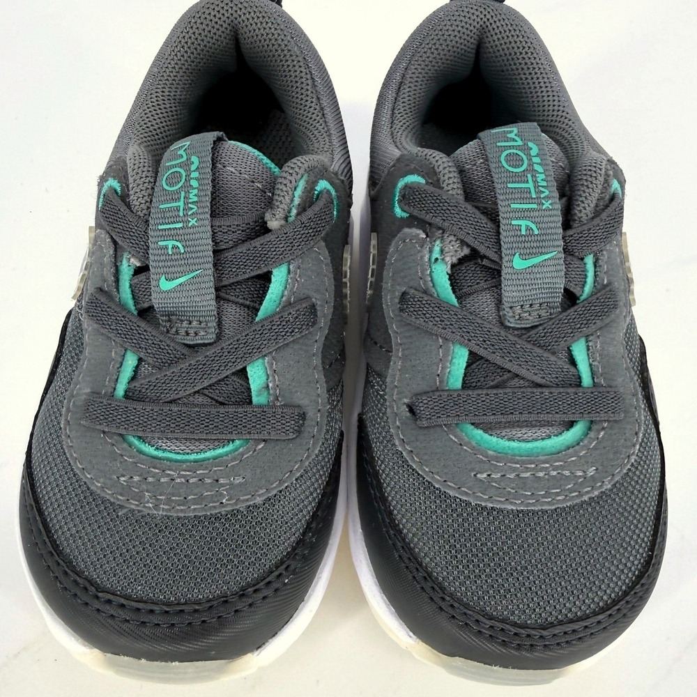 Nike Air Max NWOT Motif Toddler Shoes Anthracite Grey Teal DH9390-002 Size 5C